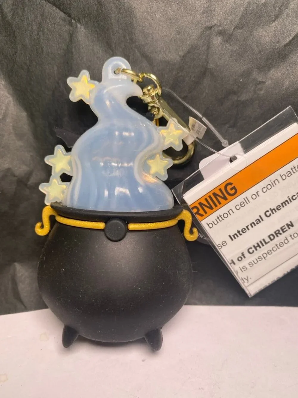 Halloween Light Up Cauldron & Bat Pocket Bac Holder & “Cotton Candy Cobwebs”Sani
